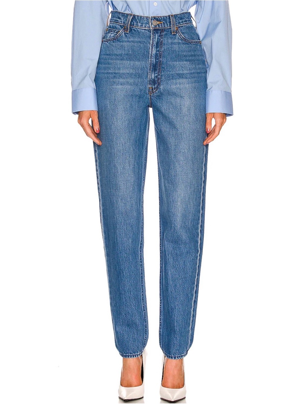 NWT MOTHER SNACKS! High Waisted Twizzy Skimp Barrel Jeans Size 25